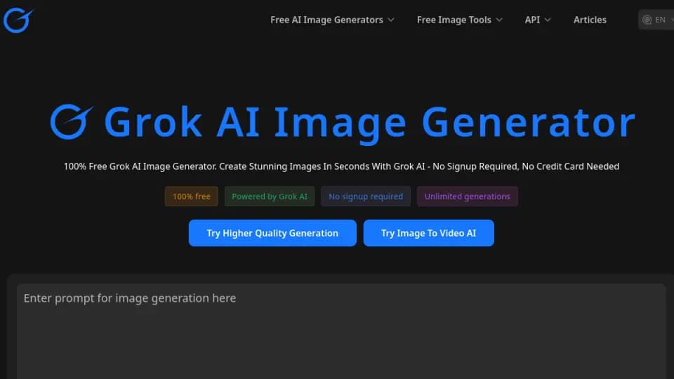 Grok AI Image Generator: A no-signup Grok AI image generator for turning prompts into portraits, posters, product mockups, social graphics, thumbnails, anime art, and brand concepts with a free starting workflow.