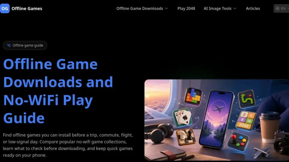 Offline Games: Una guía práctica de juegos offline y sin WiFi para Android e iPhone, orientada a viajes, entornos con poca señal y entretenimiento descargable.
